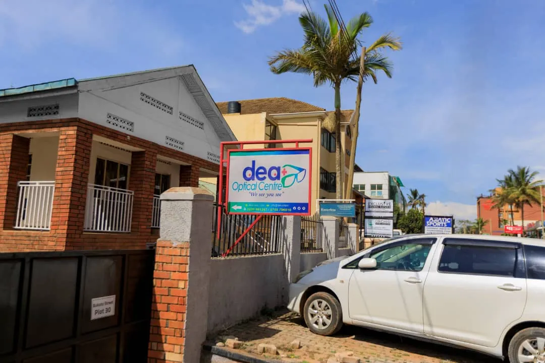 Dea Optical Centre signboard on Bukoto Street, Kamwokya